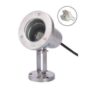 304 Stainless Steel IP68 MR16 Underwater LED Lamp Fixtures for Swimming Pool Fountain Lighting