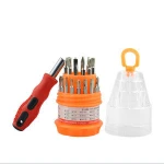 31 in 1 Mini Magnetic Carbon Steel Screwdriver Set Hand Tool  and Drill Bit Holder Mobile Phone Repair Tool Set