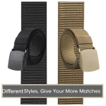 38mm Custom Men Military Nylon Webbing Belt with Plastic Buckle