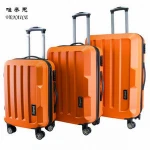 3pcs 20 24 28 inch silent spinner wheels custom zipper abs printed plastic cover luggage