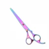 4 PiecesColorful Hair Cutting Scissors Flat Cut Teeth barber Tool Kit Hair Scissors Set Color Random High Quality