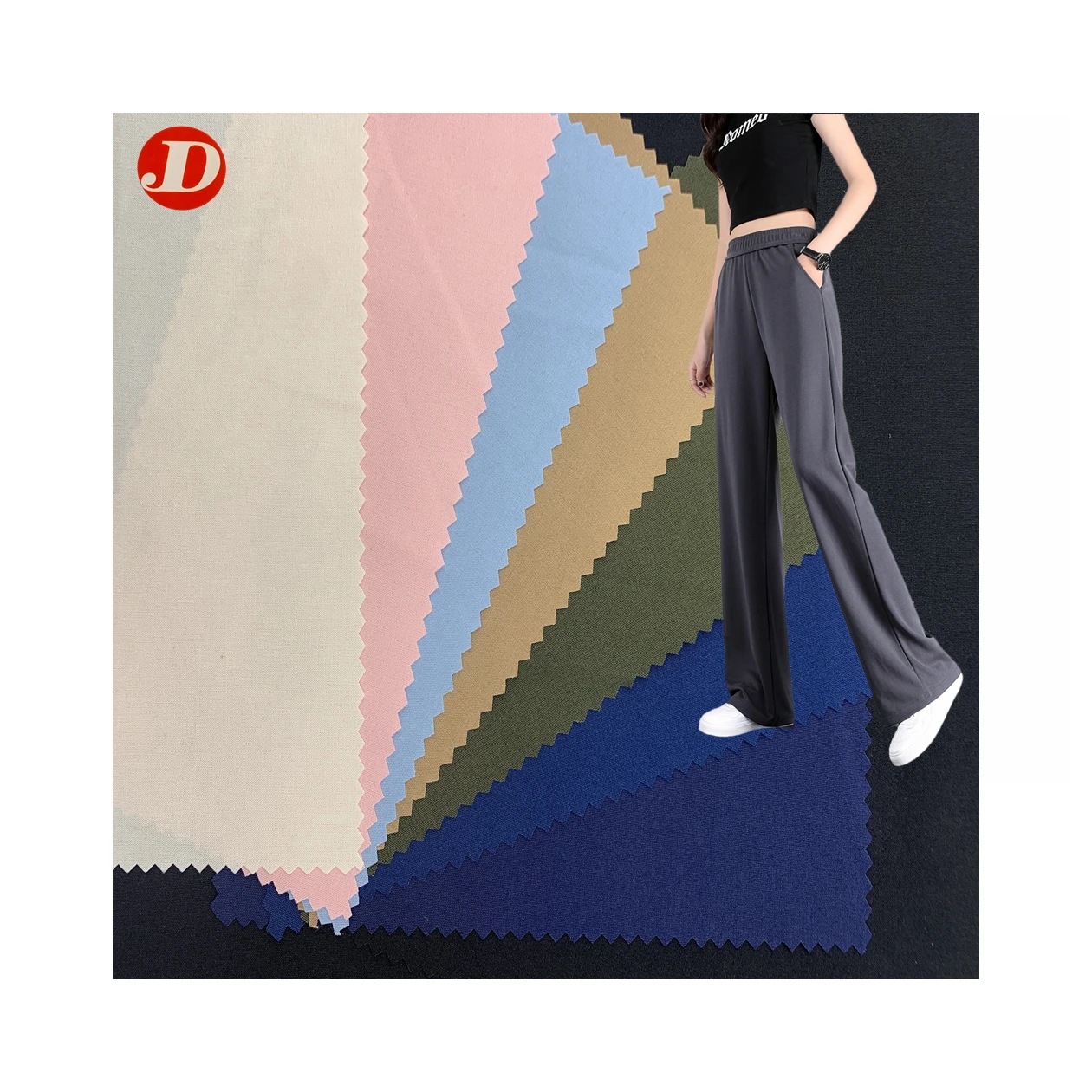 4 way 126GSM 92%polyester+8%spandex fabric with water repellent for loose pants