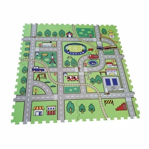 4pcs Interlocking Soft EVA Foam Floor Mat City Puzzle Kids Play Road Map
