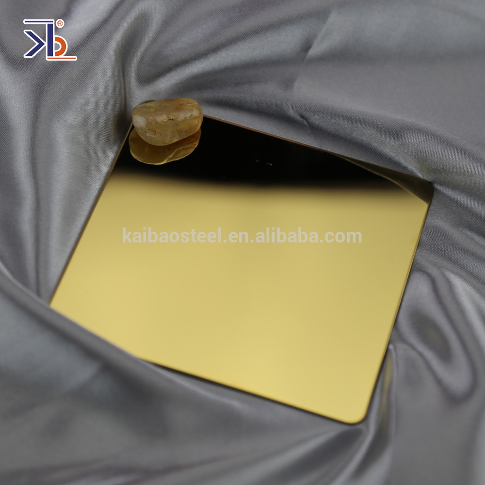 4x8 3mm 316l gold mirror stainless steel sheet backsplash plate 316 8k golden mirror color decorative stainless steel sheet