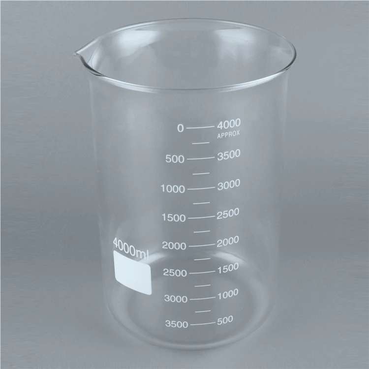 5-10000ml low form Glass Beaker Mug with spout For Laboratory Glassware