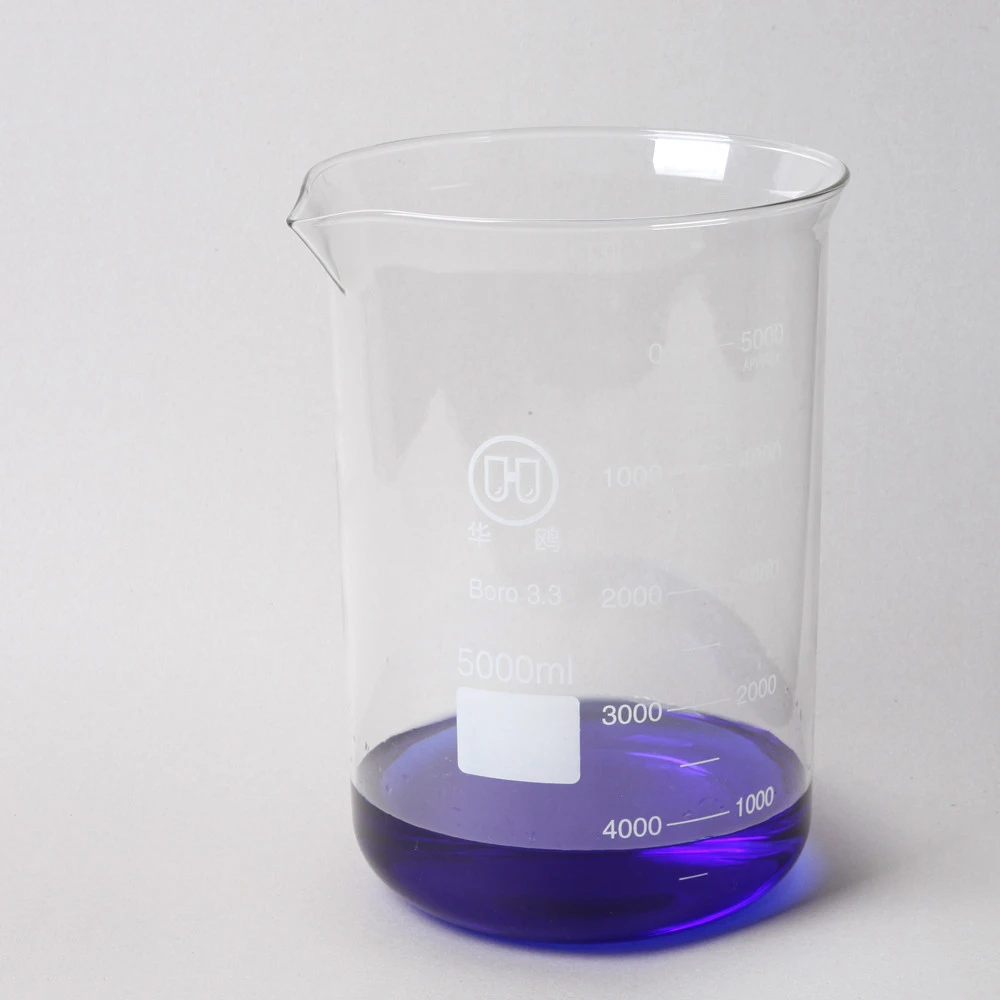 5000ML Hot Sell Laboratory low form borosilicate glass Measuring beaker