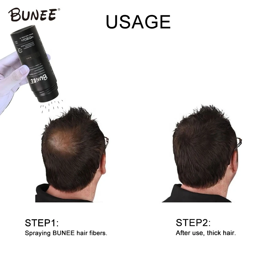 50g Bunee Keratin Spray Treatment Hair Building Fibers Bulk