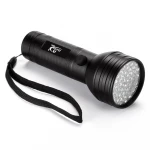 51LED UV Flashlight 395-400nm LED Ultraviolet Flashlights Ultra Violet Invisible Ink Marker Detection Torch Light 3AA UV Lamp