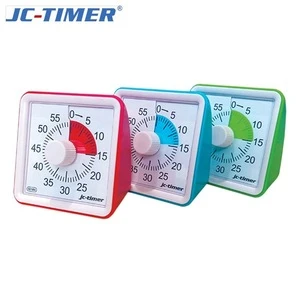 60 Minute kitchen timer mechanical time countdown alarm visual analog timer for kid study classroom meeting