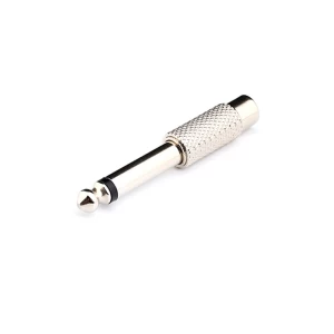 6.35mm Mono Plug Male to RCA Female Audio Adapter Converter Connector Nickel Plated