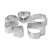 Import 6pcs Heart Shape Bakeware Cookie Stainless Steel Biscuit Tools Cookie Cutter Mould Set from China