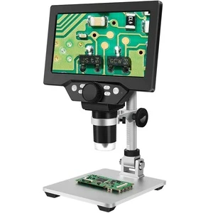 7 inch LCD USB Digital Microscope, 1-1200X Magnification 12MP Handheld Electronic Coin Microscope Camera with 8 LED Lights
