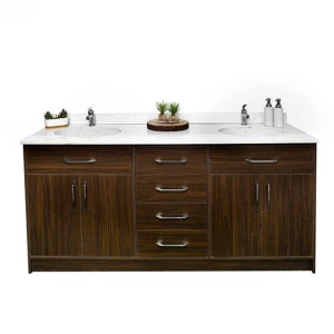 72 Inches Green Color  Wooden Brown  Double Sink Vanity Contemporary and Minimalist Styled Vanity  Bathroom Cabinet Vanity