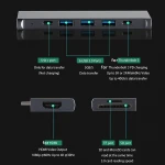 8-in-1 multi USB Type C HUB for Macbook Pro 13/15 for Thunderbolt 3 built-in 40Gbps SD Micro SD 5K 60Hz 100W PD Quick Charge