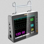 8 inch  Ambulance ICU Hospital Equipment Approved Portable Multi Parameter vital signs  Monitor with rack