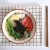 Import 8 inch Japanese ceramic noodle bowl Glazed fruit salad bowl Hand-painted design ceramic soup bowl from China