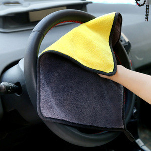 800GSM 30x60cm Super Water Absorbent Double Sided Thick Microfiber Coral Fleece Car Seat Wash Cleaning Cloth Towel
