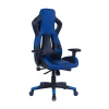 8205 Adjustable Blue Swivel Chair for Living Room Leather Home Office Chair