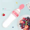 90mL Baby Feeding Bottle with Spoon head Silicone Bottle Feeding Infant Food Supplement Rice Cereal 5 colors Best Quality M61
