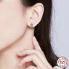 925 sterling silver earrings mermaid hot sale fashion trendy platinum-plated stud earrings in stock cross-border jewelry
