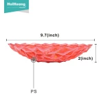 9.7 inch BPA free clear PS plastic clear pot food dish decor plastic plate for fruit vegetable salad snack candy