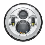 A Full Set of Motorcycle 7 Inch Round Led Headlights with 4.5 Inch Led Fog Lights
