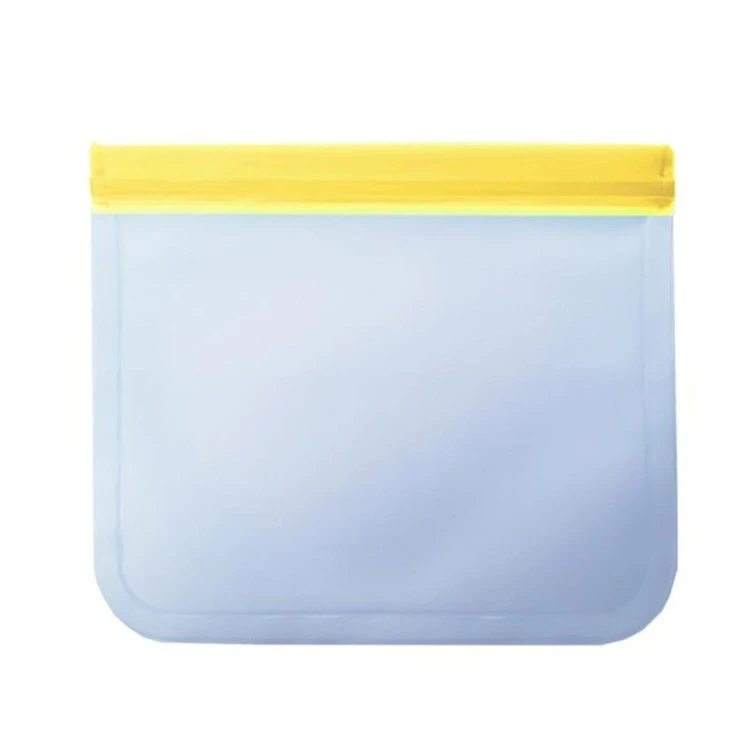 AA5 In Stock Eco-friendly Leakproof Top PEVA Snack Pouch Kitchen Organizer Self-sealing Reusable Silicone Freezer Bags