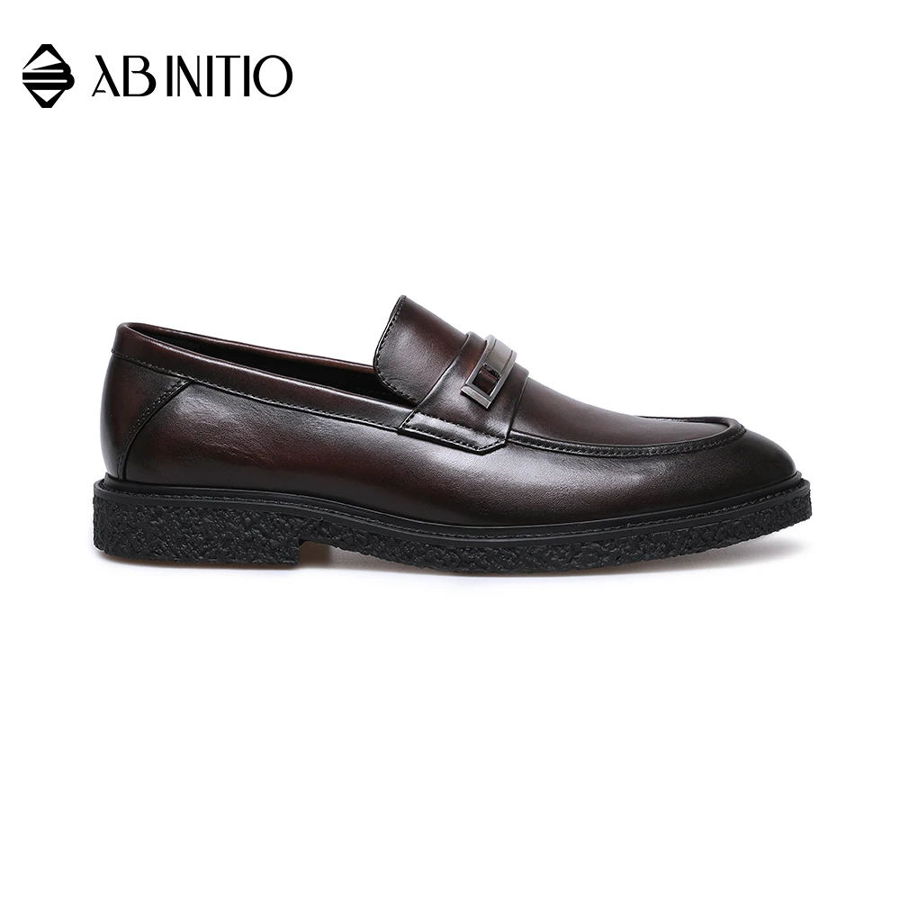 ABINITIO High Quality Business Wedding Formal Men Genuine Leather Dress Shoes