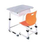ABS plastic furniture school classroom student desk and chair set