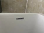 Acrylic Freestanding Rectangle Shaped Bathtub Contemporary Soaking Tub White Gloss
