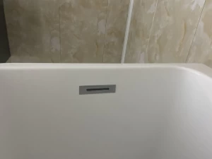 Acrylic Freestanding Rectangle Shaped Bathtub Contemporary Soaking Tub White Gloss