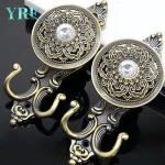 Adjustable Clip For Poles Tieback Wall Decorative Metal Shower Curtain Hook