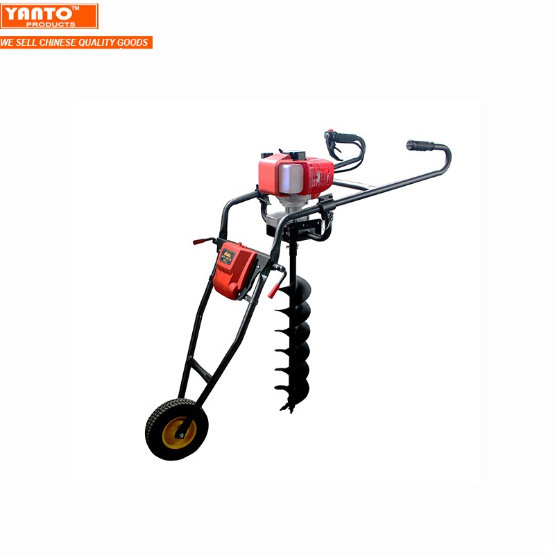 AG001-145F Portable Hand Push 63cc Gasoline Earth Auger Drill for Ground Hole Digger Tree Planting Digger Machine