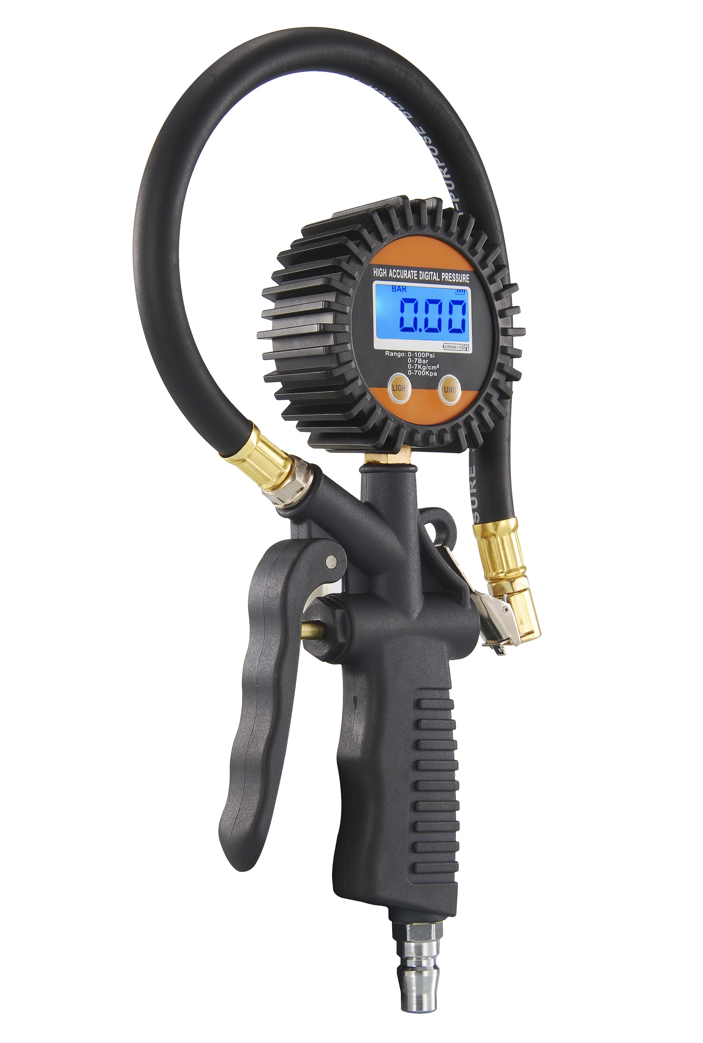 Air inflator automobile tire pressure gauge tire pressure gun
