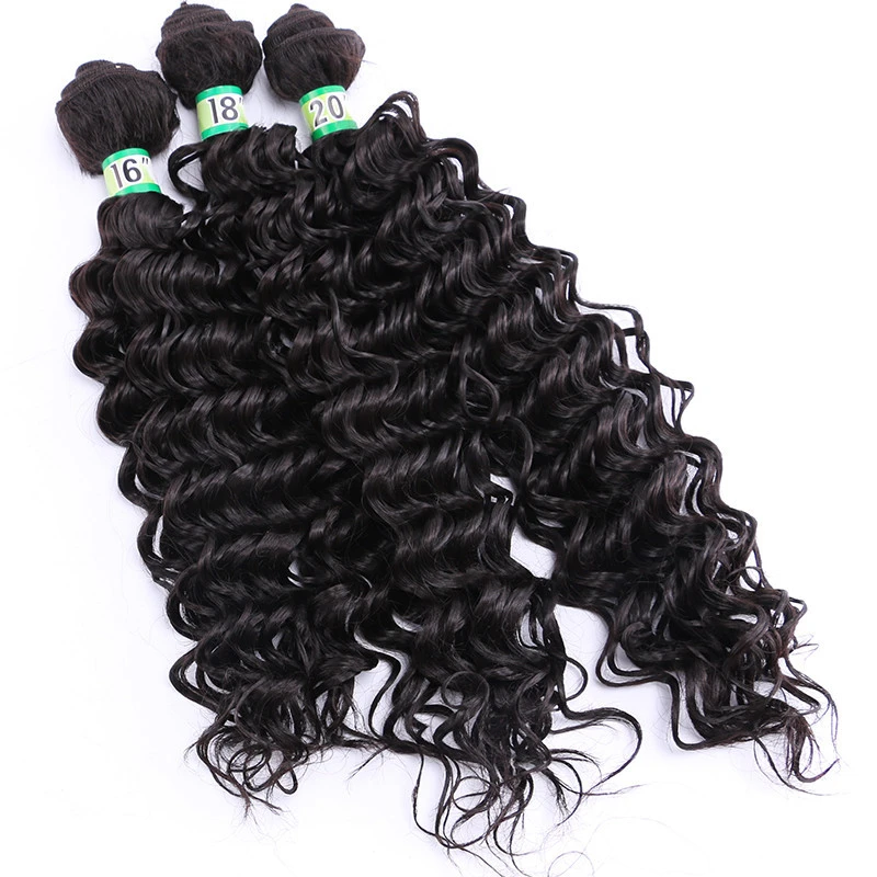 AiShiLi Hair Factory Wholesale Pure Color  Deep Wave Crochet Braiding Hair Wigs Heat Resistant Synthetic Extension hair Wig