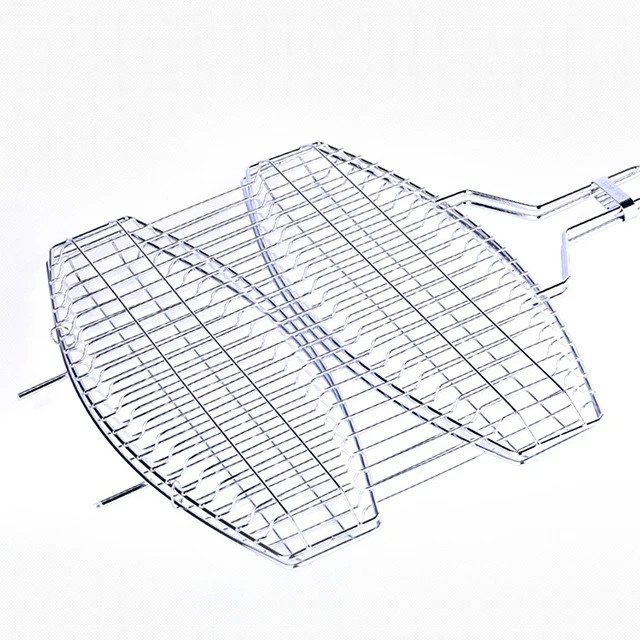 ALIKER outdoor stainless steel nonstick barbecue basket grilling BBQ grills net fish shaped