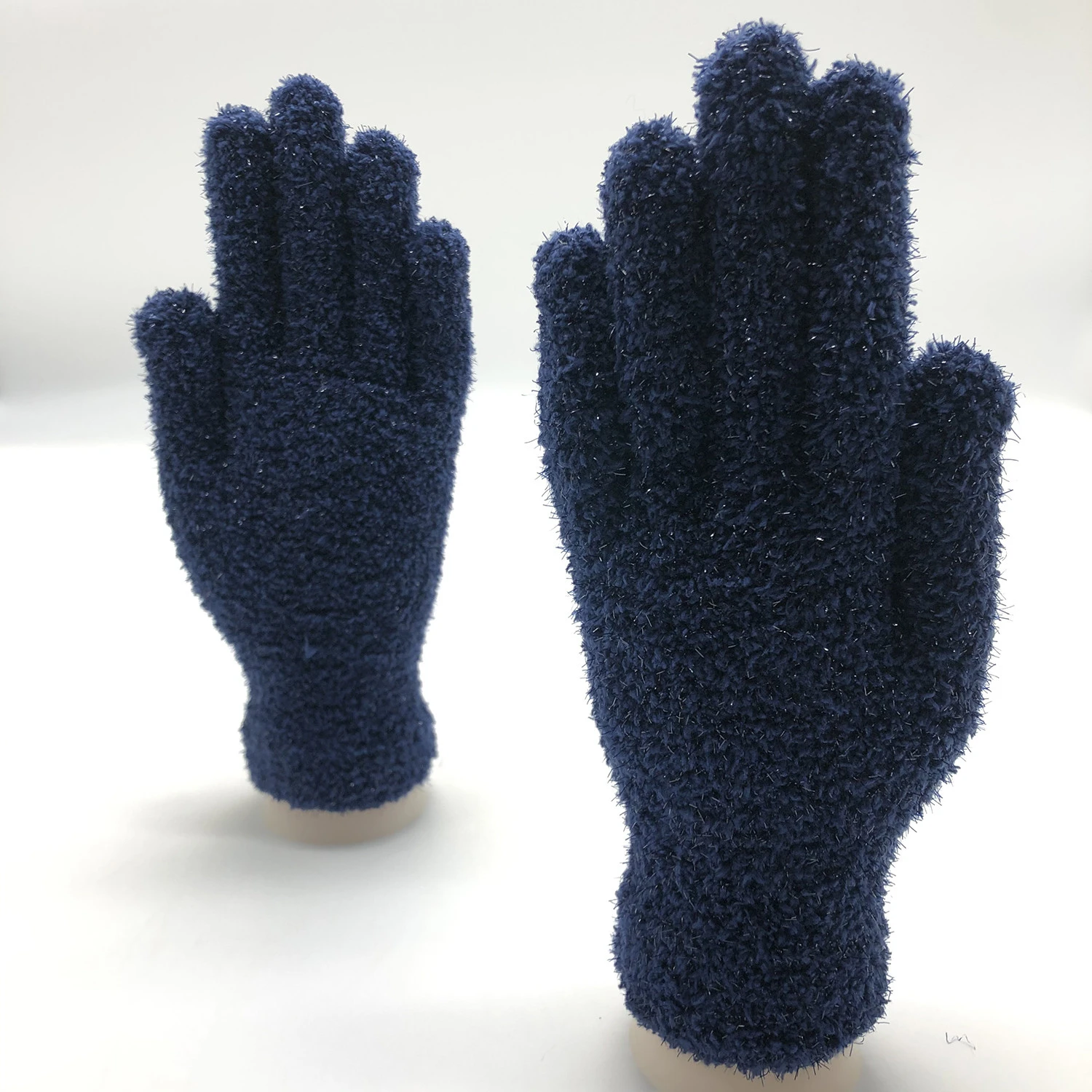 ALLCH Daily Life Custom Wholesale Polyester Chenille Metallic Yarn Women Winter Full Finger  Knit Magic Racing Sports Gloves
