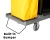 Import Alpine Industries 2 Wire Shelf Janitorial Platform PVC Cleaning Cart with 2 Yellow Vinyl Bags from USA