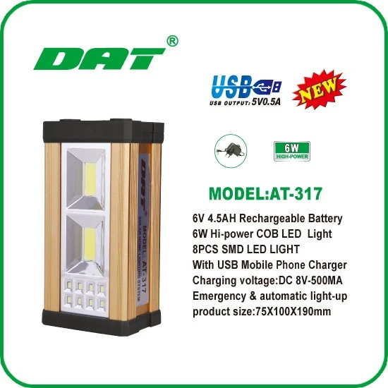 Aluminium Alloy rechargeable emergency led light AT-317 new model emergency light