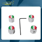 Aluminium Alloy Tire Tyre Valve Caps with Anti Theft Accessories , Plastic Tire Vale Cap , 4PCS / SET