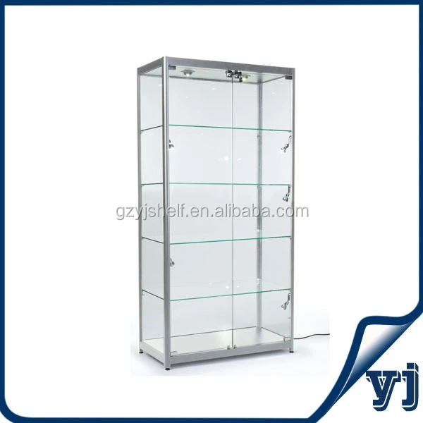Aluminum Glass Showcase Display, Glass counter Display Stand