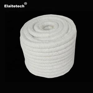 Aluminum silicate ceramic fiber seal rope/cord/braid sealing with fiber glass reinforced