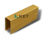 Aluminum wooden baffle suspended linear ceiling tile