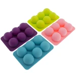 Amazon Hot Sale 100% Food Grade Silicone 6 Cavity Round Chocolate Truffle Candy And Gummy Mold