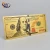 Import America Colorful 100 Dollar Paper Money 24K Gold Plated Banknote For Collection from China