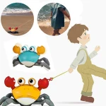 Animal crab toys baby crab pulling toy crab from the beach clockwork wind up traction crawling water play bath toys for shower