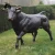 Import animal modern statues life size girl with cow bronze sculpture from China