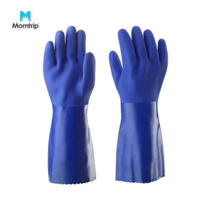 Anti-oil Cut Proof Anti Static Puncture Resistant Long Heavy Duty Work Rubber Gloves