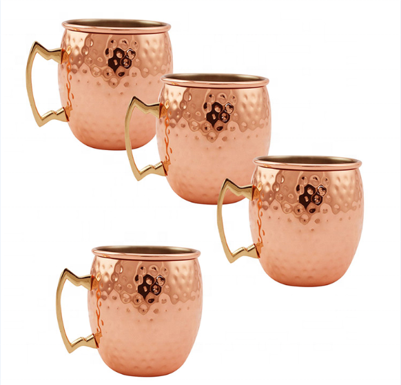 Antique Moscow Mule Copper Mug Copper Plated Coffee Cocktail Drinking Mug Set