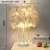 Import Asian Handmade feather decoration with crystal led table lamp night light table decoration from China